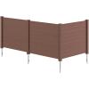 imageGiantex NoDig Air Conditioner Fence 2Panel Outdoor Privacy Screen with Metal Stakes WeatherResistant AC Unit amp Trash Bin Enclosure HOAFriendly Decorative Garden Fences 48W x 36H WhiteBrown