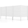 imageGiantex NoDig Air Conditioner Fence 2Panel Outdoor Privacy Screen with Metal Stakes WeatherResistant AC Unit amp Trash Bin Enclosure HOAFriendly Decorative Garden Fences 48W x 36H WhiteWhite