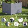imageGiantex NoDig Air Conditioner Fence 2Panel Outdoor Privacy Screen with Metal Stakes WeatherResistant AC Unit amp Trash Bin Enclosure HOAFriendly Decorative Garden Fences 48W x 36H WhiteGray