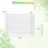 imageGiantex NoDig Air Conditioner Fence 2Panel Outdoor Privacy Screen with Metal Stakes WeatherResistant AC Unit amp Trash Bin Enclosure HOAFriendly Decorative Garden Fences 48W x 36H WhiteWhite