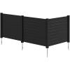 imageGiantex NoDig Air Conditioner Fence 2Panel Outdoor Privacy Screen with Metal Stakes WeatherResistant AC Unit amp Trash Bin Enclosure HOAFriendly Decorative Garden Fences 48W x 36H WhiteBlack