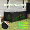 imageGiantex NoDig Air Conditioner Fence 2Panel Outdoor Privacy Screen with Metal Stakes WeatherResistant AC Unit amp Trash Bin Enclosure HOAFriendly Decorative Garden Fences 48W x 36H WhiteBlack