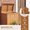 imageGiantex Outdoor Planter with Storage Box Wooden Planter Box with Lid amp Gas Rod Multifunctional Garden Planter Package Drop Boxes for Pool Accessories Garden Tools Porch amp Balcony Organization