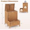 imageGiantex Outdoor Planter with Storage Box Wooden Planter Box with Lid amp Gas Rod Multifunctional Garden Planter Package Drop Boxes for Pool Accessories Garden Tools Porch amp Balcony Organization