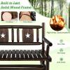 imageGiantex Outdoor Rocking Bench Patio Loveseat Rocker for 2 wErgonomic Back amp Log Arms Carbonized Fir Wood Frame Wooden Double Rocking Chair for Porch Garden 710 LB Capacity Rustic Brown 21