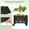 imageGiantex Planter Boxes with Arch Trellis 5FT SelfWatering Tall Raised Garden Bed wWheels Hanging Roof amp Drainage Holes Outdoor Indoor Tomato Planter for Climbing Vines Vegetables 60x16x5861x16x64