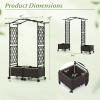 imageGiantex Planter Boxes with Arch Trellis 5FT SelfWatering Tall Raised Garden Bed wWheels Hanging Roof amp Drainage Holes Outdoor Indoor Tomato Planter for Climbing Vines Vegetables 60x16x5860x16x58