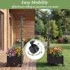 imageGiantex Planter Boxes with Arch Trellis 5FT SelfWatering Tall Raised Garden Bed wWheels Hanging Roof amp Drainage Holes Outdoor Indoor Tomato Planter for Climbing Vines Vegetables 60x16x5860x16x58