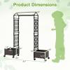 imageGiantex Planter Boxes with Arch Trellis 5FT SelfWatering Tall Raised Garden Bed wWheels Hanging Roof amp Drainage Holes Outdoor Indoor Tomato Planter for Climbing Vines Vegetables 60x16x5861x16x64