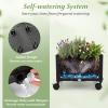 imageGiantex Planter Boxes with Arch Trellis 5FT SelfWatering Tall Raised Garden Bed wWheels Hanging Roof amp Drainage Holes Outdoor Indoor Tomato Planter for Climbing Vines Vegetables 60x16x5860x16x58