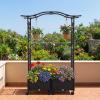 imageGiantex Planter Boxes with Arch Trellis 5FT SelfWatering Tall Raised Garden Bed wWheels Hanging Roof amp Drainage Holes Outdoor Indoor Tomato Planter for Climbing Vines Vegetables 60x16x5860x16x58