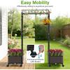 imageGiantex Planter Boxes with Arch Trellis 5FT SelfWatering Tall Raised Garden Bed wWheels Hanging Roof amp Drainage Holes Outdoor Indoor Tomato Planter for Climbing Vines Vegetables 60x16x5861x16x64