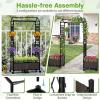 imageGiantex Planter Boxes with Arch Trellis 5FT SelfWatering Tall Raised Garden Bed wWheels Hanging Roof amp Drainage Holes Outdoor Indoor Tomato Planter for Climbing Vines Vegetables 60x16x5861x16x64