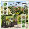 imageGiantex Planter Boxes with Arch Trellis 5FT SelfWatering Tall Raised Garden Bed wWheels Hanging Roof amp Drainage Holes Outdoor Indoor Tomato Planter for Climbing Vines Vegetables 60x16x5860x16x58