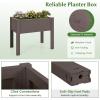 imageGiantex Raised Garden Bed with Legs SelfWatering Planter Box with Water Level Indicator Drainage Hole amp Detachable Space Dividers Outdoor Plant Container for Flower Vegetable Fruit Herb BrownBrown
