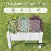 imageGiantex Raised Garden Bed with Legs SelfWatering Planter Box with Water Level Indicator Drainage Hole amp Detachable Space Dividers Outdoor Plant Container for Flower Vegetable Fruit Herb BrownGreyish White