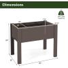 imageGiantex Raised Garden Bed with Legs SelfWatering Planter Box with Water Level Indicator Drainage Hole amp Detachable Space Dividers Outdoor Plant Container for Flower Vegetable Fruit Herb BrownBrown