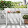 imageGiantex Raised Garden Bed with Legs SelfWatering Planter Box with Water Level Indicator Drainage Hole amp Detachable Space Dividers Outdoor Plant Container for Flower Vegetable Fruit Herb BrownGreyish White