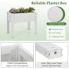 imageGiantex Raised Garden Bed with Legs SelfWatering Planter Box with Water Level Indicator Drainage Hole amp Detachable Space Dividers Outdoor Plant Container for Flower Vegetable Fruit Herb BrownGreyish White