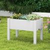 imageGiantex Raised Garden Bed with Legs SelfWatering Planter Box with Water Level Indicator Drainage Hole amp Detachable Space Dividers Outdoor Plant Container for Flower Vegetable Fruit Herb BrownGreyish White