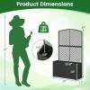 imageGiantex Raised Garden Bed with Trellis 58 Tall PE Rattan Planter Box wLiner amp Drainage Metal Frame Privacy Screen for Vertical Climbing Plants Vegetables amp Flowers Patio Balcony GardeningBlack