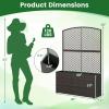 imageGiantex Raised Garden Bed with Trellis 58 Tall PE Rattan Planter Box wLiner amp Drainage Metal Frame Privacy Screen for Vertical Climbing Plants Vegetables amp Flowers Patio Balcony GardeningBrown