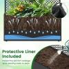 imageGiantex Raised Garden Bed with Trellis 58 Tall PE Rattan Planter Box wLiner amp Drainage Metal Frame Privacy Screen for Vertical Climbing Plants Vegetables amp Flowers Patio Balcony GardeningBlack