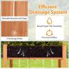 imageGiantex Raised Garden Bed with Trellis Wooden Elevated Planter Box with Legs Drainage Holes for Climbing Plants Vines Vegetables Flowers Herbs Outdoor Horticulture Planter for Patio Yard BrownBrown