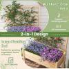 imageGiantex Raised Garden Bed with Trellis Wooden Elevated Planter Box with Legs Drainage Holes for Climbing Plants Vines Vegetables Flowers Herbs Outdoor Horticulture Planter for Patio Yard BrownNatural