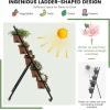 imageGiantex Vertical Raised Garden Bed on Wheels 5Tier Elevated Planter Boxes Garden Beds with Drain Hole Freestanding 5 Containers for Herb Vegetables Flowers Growing Indoor Outdoor Patio Balcony2