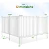 imageGiantex White Picket Fence  2 Panels 80W x 375H Decorative Outdoor Garden Fence 160 Total Length Outdoor Fence for Yard Freestanding PVC Vinyl Fence for Patio Lawn Pool BackyardWhite
