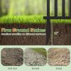 imageGiantex White Picket Fence  2 Panels 80W x 375H Decorative Outdoor Garden Fence 160 Total Length Outdoor Fence for Yard Freestanding PVC Vinyl Fence for Patio Lawn Pool BackyardBlack