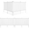 imageGiantex White Picket Fence  2 Panels 80W x 375H Decorative Outdoor Garden Fence 160 Total Length Outdoor Fence for Yard Freestanding PVC Vinyl Fence for Patio Lawn Pool BackyardWhite