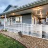 imageGiantex White Picket Fence  2 Panels 80W x 375H Decorative Outdoor Garden Fence 160 Total Length Outdoor Fence for Yard Freestanding PVC Vinyl Fence for Patio Lawn Pool BackyardWhite