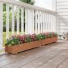 imageGiantex Wood Raised Garden Bed Rectangular Planter Box wDrainage Hole Removable Liner for Growing Vegetable Flower Herb Indoor Outdoor Plant Container for Backyard Deck Balcony 36x7x7
