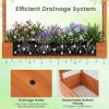 imageGiantex Wooden Raised Garden Bed with Trellis amp Hanging Roof Fir Wood Planter Box 45 Freestanding Elevated Garden Bed for Outdoor Climbing Plants Vegetables Flowers Patio amp Balcony NaturalOrange