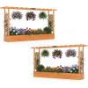 imageGiantex Wooden Raised Garden Bed with Trellis amp Hanging Roof Fir Wood Planter Box 45 Freestanding Elevated Garden Bed for Outdoor Climbing Plants Vegetables Flowers Patio amp Balcony NaturalOrange
