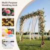 imageGiantex Wooden Wedding Arch 87 Wood Wedding Arbor Backdrop Stand with Ground Stakes Rustic Decorative Arch for Wedding Ceremony Party Garden Balloon amp Floral DecorationsRectangular
