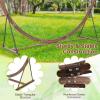 imageGiantex Wooden Wedding Arch 87 Wood Wedding Arbor Backdrop Stand with Ground Stakes Rustic Decorative Arch for Wedding Ceremony Party Garden Balloon amp Floral DecorationsRound