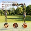 imageGiantex Wooden Wedding Arch 87 Wood Wedding Arbor Backdrop Stand with Ground Stakes Rustic Decorative Arch for Wedding Ceremony Party Garden Balloon amp Floral DecorationsRectangular