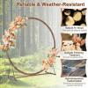 imageGiantex Wooden Wedding Arch 87 Wood Wedding Arbor Backdrop Stand with Ground Stakes Rustic Decorative Arch for Wedding Ceremony Party Garden Balloon amp Floral DecorationsRound