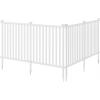 imageGiantex 2Panel Garden Picket Fence 80W x 375H Outdoor Decorative Vinyl Fence with 12 Ground Stakes Flexible Privacy Barrier for Yard Patio Pool Lawn White 2 Panels  160 Total LengthWhite