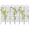 imageGiantex 4 Pack Trellis for Climbing Plants Outdoor 6 FT Tall Galvanized Steel Garden Trellis for Patio Lawn Wall Decor Plant Trellis for Vine Cucumber Tomato Flower Clematis Roses865x206 Pack