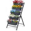 imageGiantex 5Tier Vertical Garden Planter Raised Garden Bed wDrainage System amp Removable Tray Metal Frame Elevated Planter Boxes for Herb Vegetable Flower Grow Outdoor Indoor Patio Balcony Backyard1