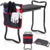 imageGiantex Garden Kneeler amp Seat Folding Gardening Stool Portable Garden Bench with EVA Foam Pad HeavyDuty Metal Frame Gardening Tool for Women Men Seniors Holds 330 LBS Blue with 1 BagsBlack