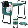 imageGiantex Garden Kneeler amp Seat Folding Gardening Stool Portable Garden Bench with EVA Foam Pad HeavyDuty Metal Frame Gardening Tool for Women Men Seniors Holds 330 LBS Blue with 1 BagsGreen
