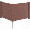 imageGiantex NoDig Air Conditioner Fence 2Panel Outdoor Privacy Screen with Metal Stakes WeatherResistant AC Unit amp Trash Bin Enclosure HOAFriendly Decorative Garden Fences 48W x 36H WhiteBrown