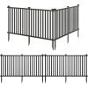 imageGiantex White Picket Fence  2 Panels 80W x 375H Decorative Outdoor Garden Fence 160 Total Length Outdoor Fence for Yard Freestanding PVC Vinyl Fence for Patio Lawn Pool BackyardBlack