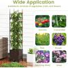 imageGiantex   Raised Garden Bed Planter Box with Trellis 87 Tomato Planter for Climbing Vegetables Flowers Vine Plant SelfWatering Tomato Cage with Wheels for Garden Patio Outdoor amp IndoorBrown