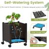 imageGiantex   Raised Garden Bed Planter Box with Trellis 87 Tomato Planter for Climbing Vegetables Flowers Vine Plant SelfWatering Tomato Cage with Wheels for Garden Patio Outdoor amp IndoorBrown